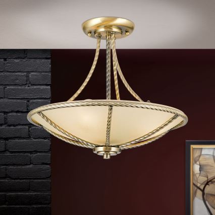 Deckenleuchte an Stange MAURO 3xE27/60W/230V d 42 cm bronzen