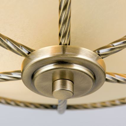 Deckenleuchte an Stange MAURO 3xE27/60W/230V d 42 cm bronzen