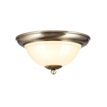 Deckenleuchte AUSTRIAN OLD LAMP 2xE27/60W/230V d 27 cm bronzen/beige