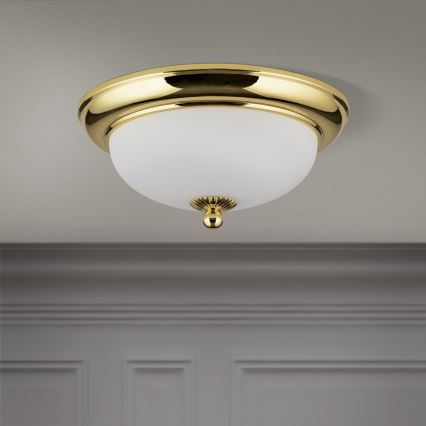 Deckenleuchte EMPIRA 2xE14/40W/230V Ø 26,5 cm goldfarben