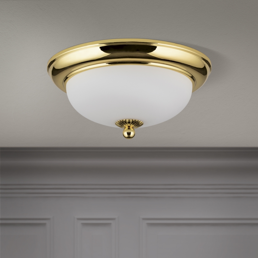 Deckenleuchte EMPIRA 2xE14/40W/230V Ø 26,5 cm goldfarben