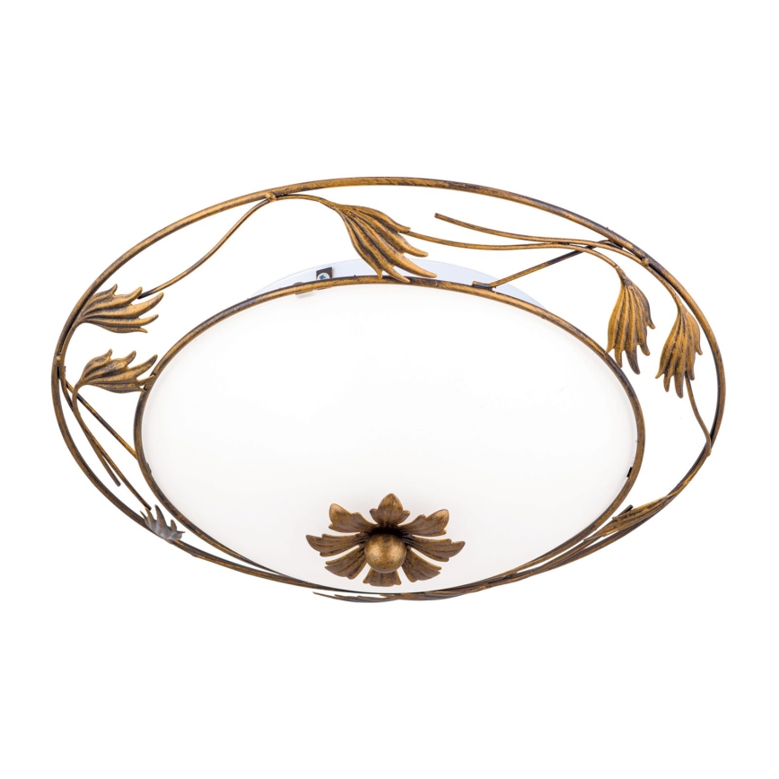 Deckenleuchte FLEUR 2xE27/60W/230V d 40 cm bronzen