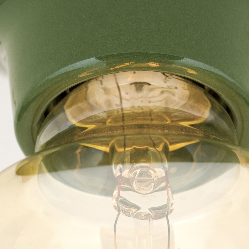 Deckenleuchte FROST 1xE27/60W/230V grün