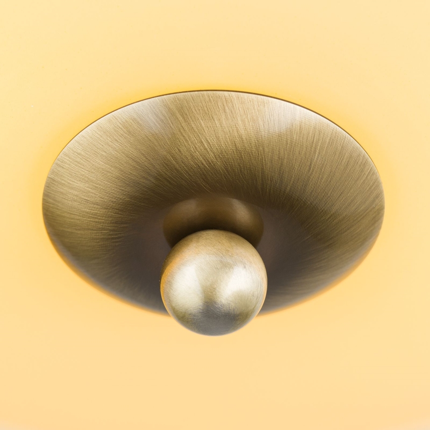 Deckenleuchte LANDHAUS 2xE27/60W/230V d 28 cm bronzen/beige