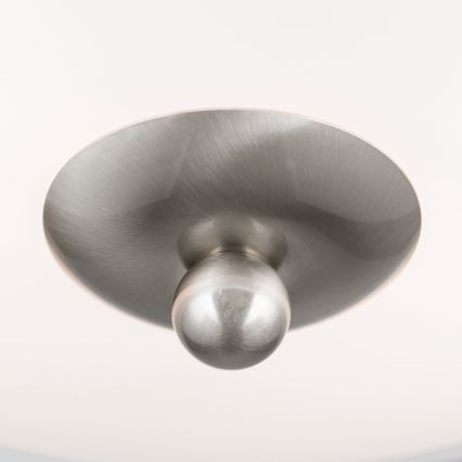 Deckenleuchte LANDHAUS 2xE27/60W/230V d 28 cm matt Chrom/weiß