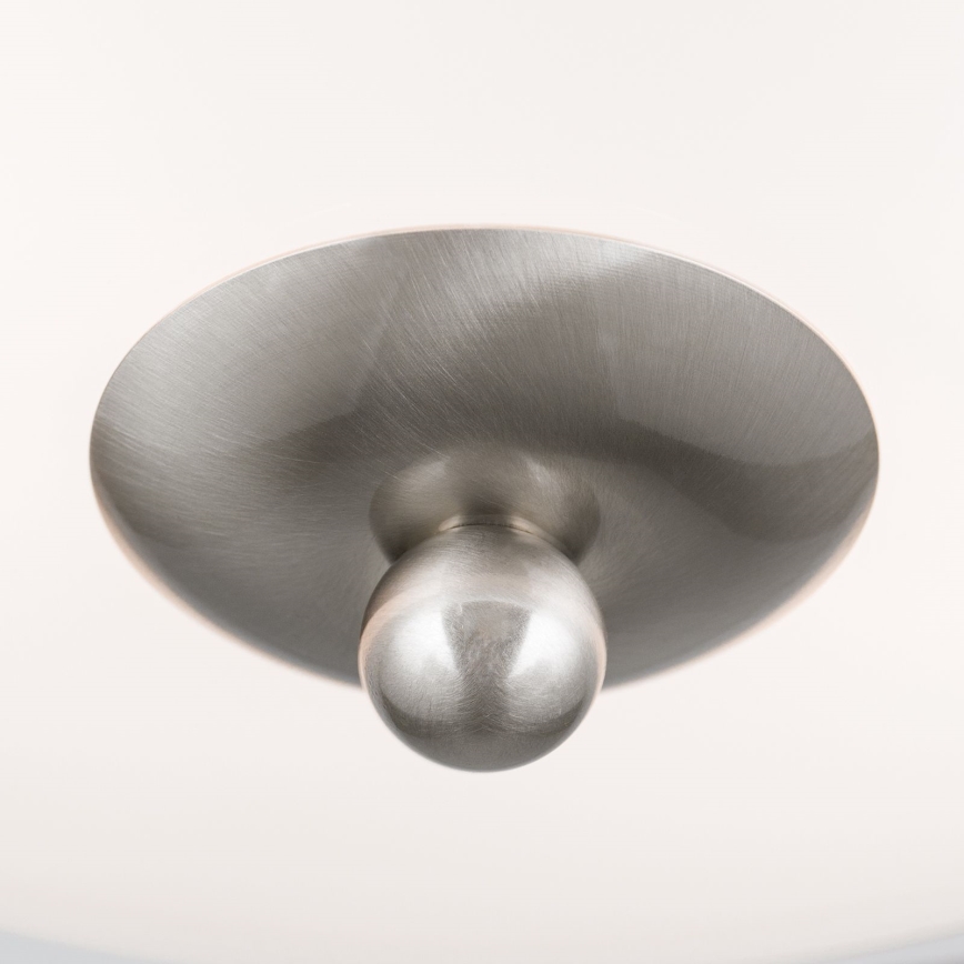 Deckenleuchte LANDHAUS 2xE27/60W/230V d 28 cm matt Chrom/weiß