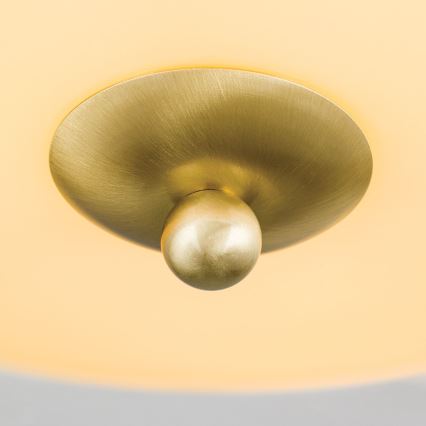 Deckenleuchte LANDHAUS 3xE27/60W/230V d 35 cm Messing/beige