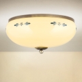 Orion - Deckenleuchte LANDHAUS 3xE27/60W/230V Ø 35 cm Bronze/Beige/Blau