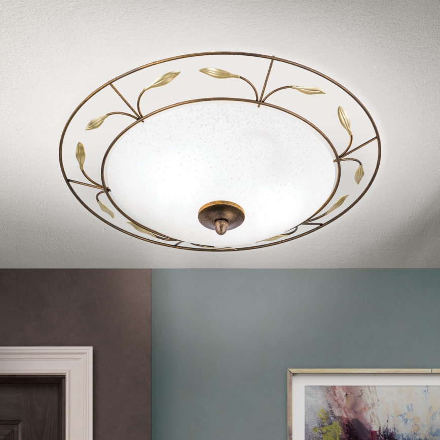 Deckenleuchte LUCA 2xE14/40W/230V d 40 cm bronzen/Patina