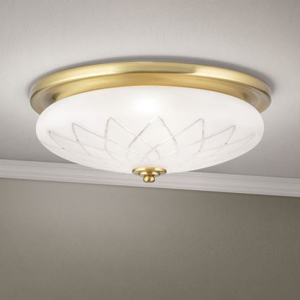 Deckenleuchte PORTO 2xE27/40W/230V d 37 cm golden