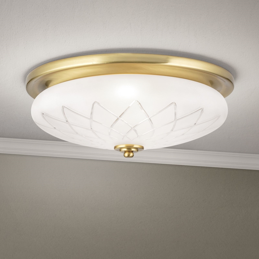 Deckenleuchte PORTO 2xE27/40W/230V d 37 cm golden