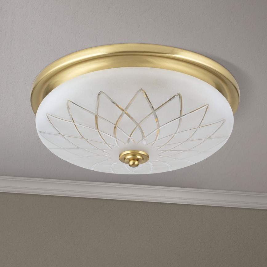 Deckenleuchte PORTO 2xE27/40W/230V d 37 cm golden