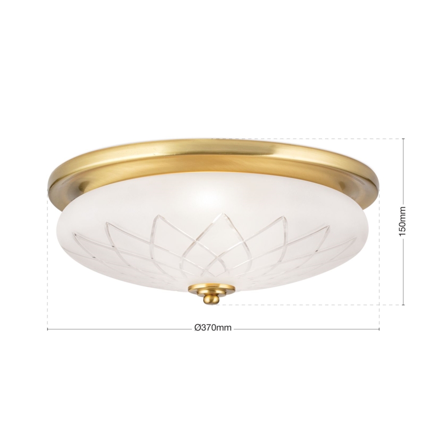 Deckenleuchte PORTO 2xE27/40W/230V d 37 cm golden