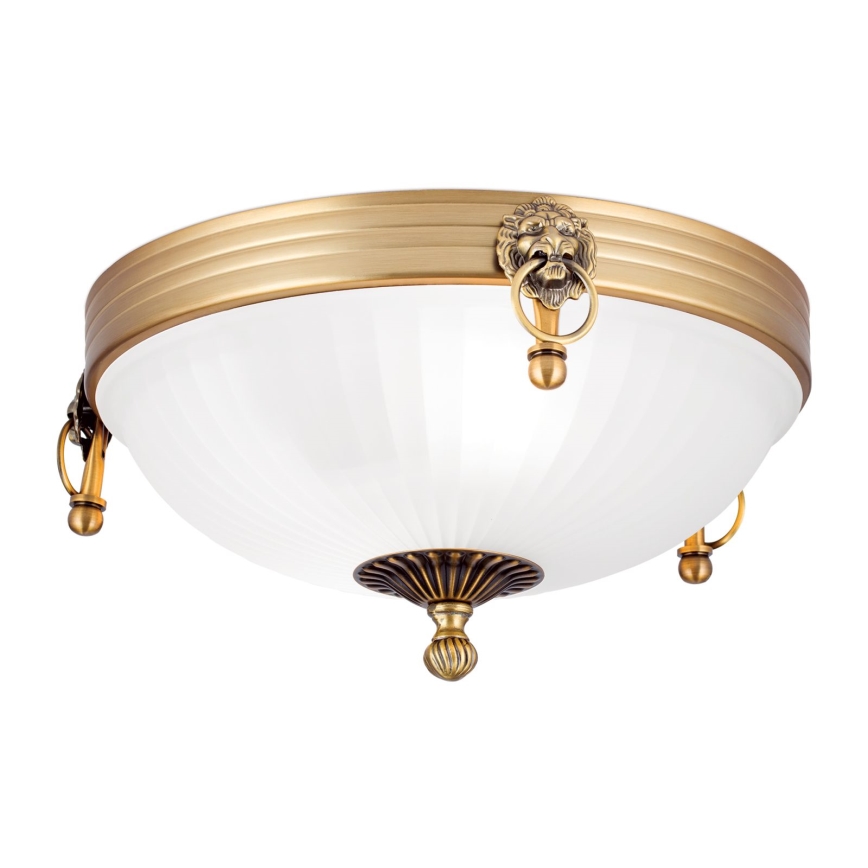 Deckenleuchte ROCCA 2xE27/60W/230V d 31 cm bronzen/weiß