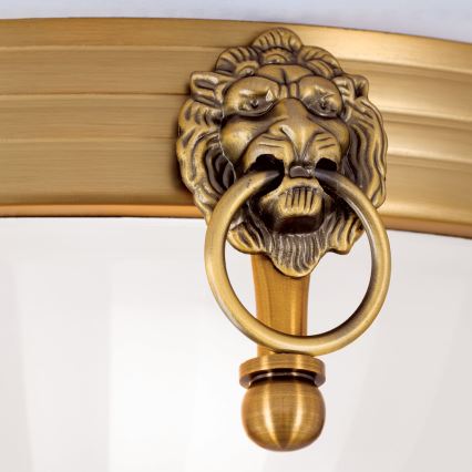 Deckenleuchte ROCCA 2xE27/60W/230V d 31 cm bronzen/weiß