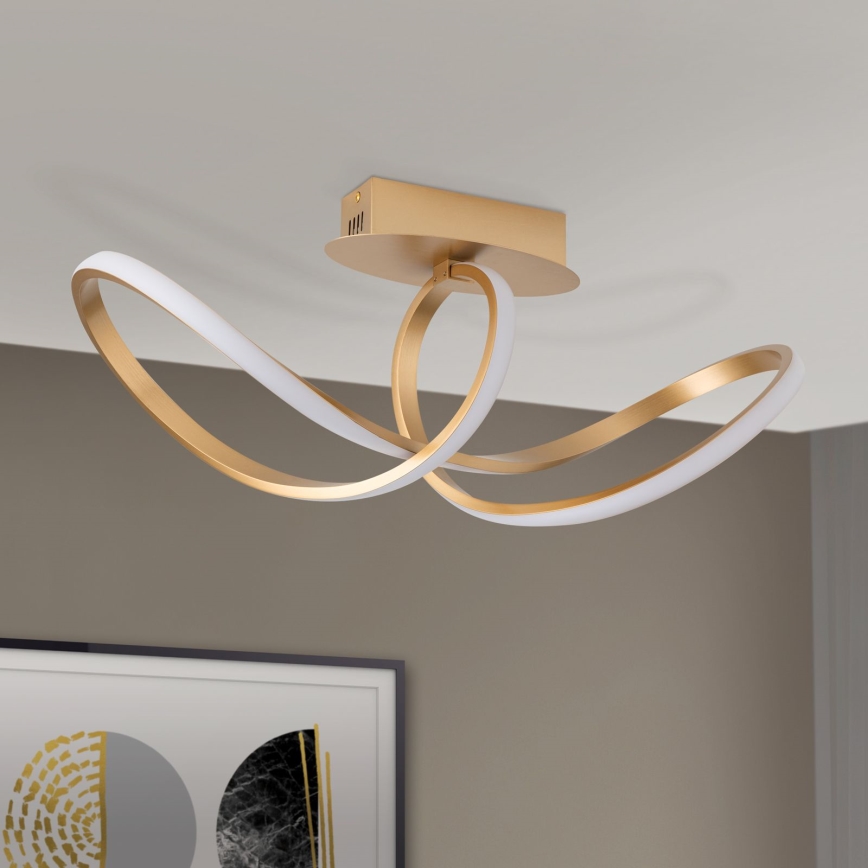 Dimmbare LED-Anbauleuchte CIRCUS LED/30W/230V golden