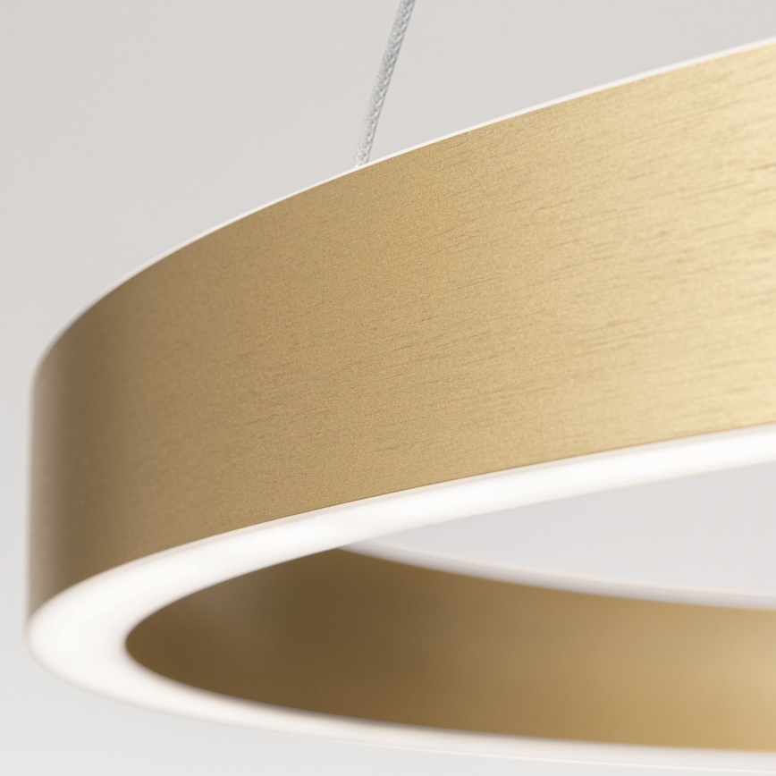 dimmbare LED-Hängeleuchte an Kabel KOLK LED/80W/230V 2700/3000/4000K Ø 80 cm goldfarben
