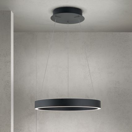 LED-dimmbare Pendelleuchte an Kabel KOLK LED/40W/230V 2700/3000/4000K Ø 40 cm schwarz