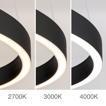LED-dimmbare Pendelleuchte an Kabel KOLK LED/40W/230V 2700/3000/4000K Ø 40 cm schwarz