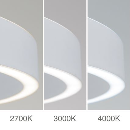 KOLK LED-dimmbare Pendelleuchte an Kabel, LED/40W/230V, 2700/3000/4000K, Ø 40 cm, weiß