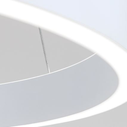 KOLK LED-dimmbare Pendelleuchte an Kabel, LED/40W/230V, 2700/3000/4000K, Ø 40 cm, weiß