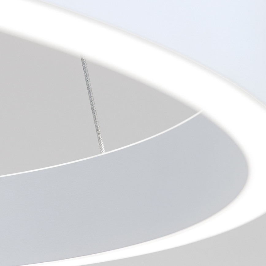 KOLK LED-dimmbare Pendelleuchte an Kabel, LED/40W/230V, 2700/3000/4000K, Ø 40 cm, weiß