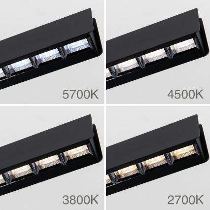 LED dimmbare Hängeleuchte an Seil TARA LED/44W/230V 2700/3800/4500/5700K schwarz