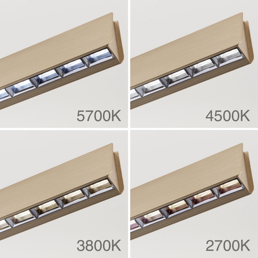 LED dimmbare Hängeleuchte an Seil TARA LED/44W/230V 2700/3800/4500/5700K gold