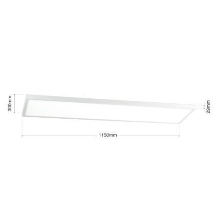LED dimmbares Aufputzpanel DISC LED/40W/230V 2700/3000/4000K 115x30 cm weiß