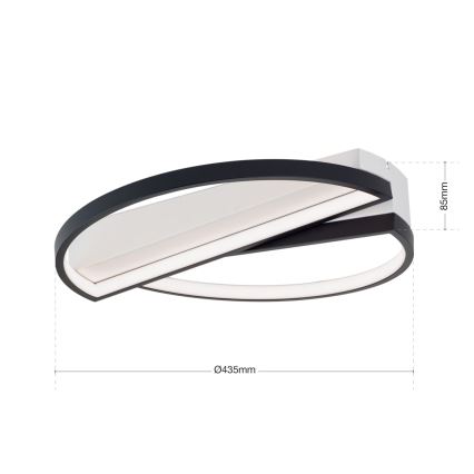 LED Dimmbares Deckenleuchte OLGA LED/28W/230V schwarz/weiß