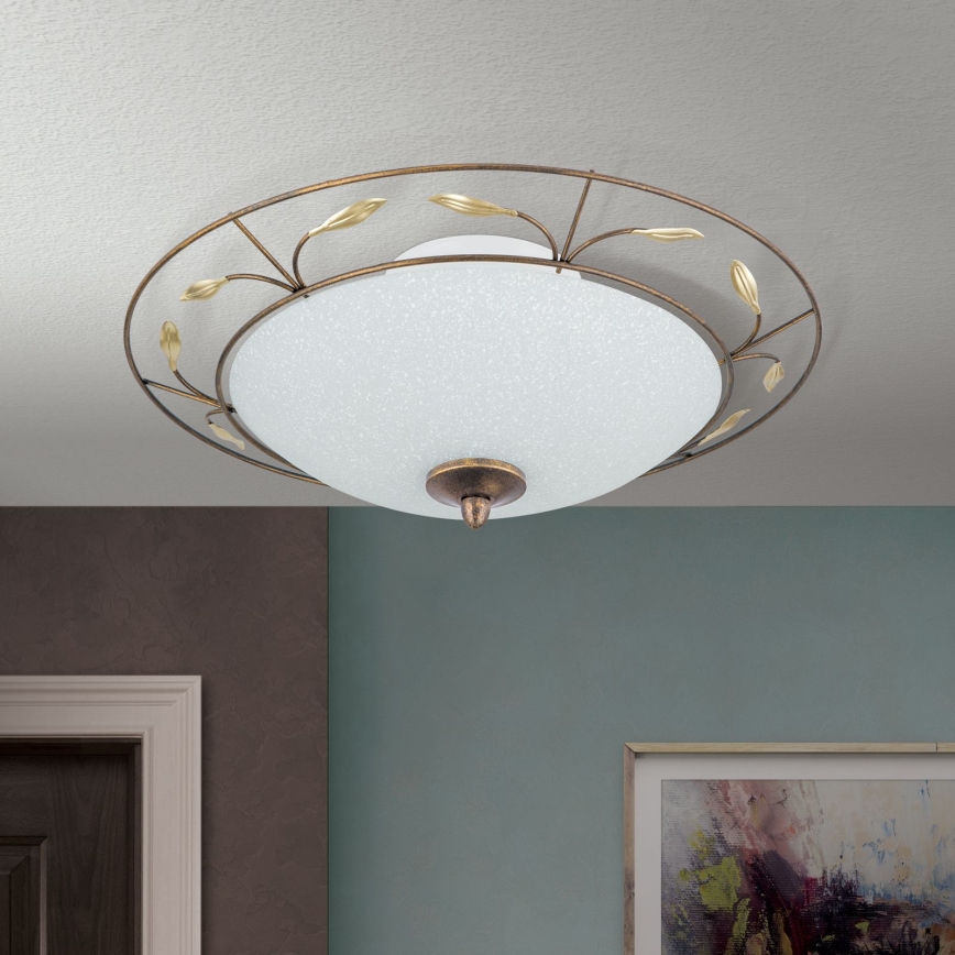 Deckenleuchte LUCA 2xE14/40W/230V d 40 cm bronzen/Patina