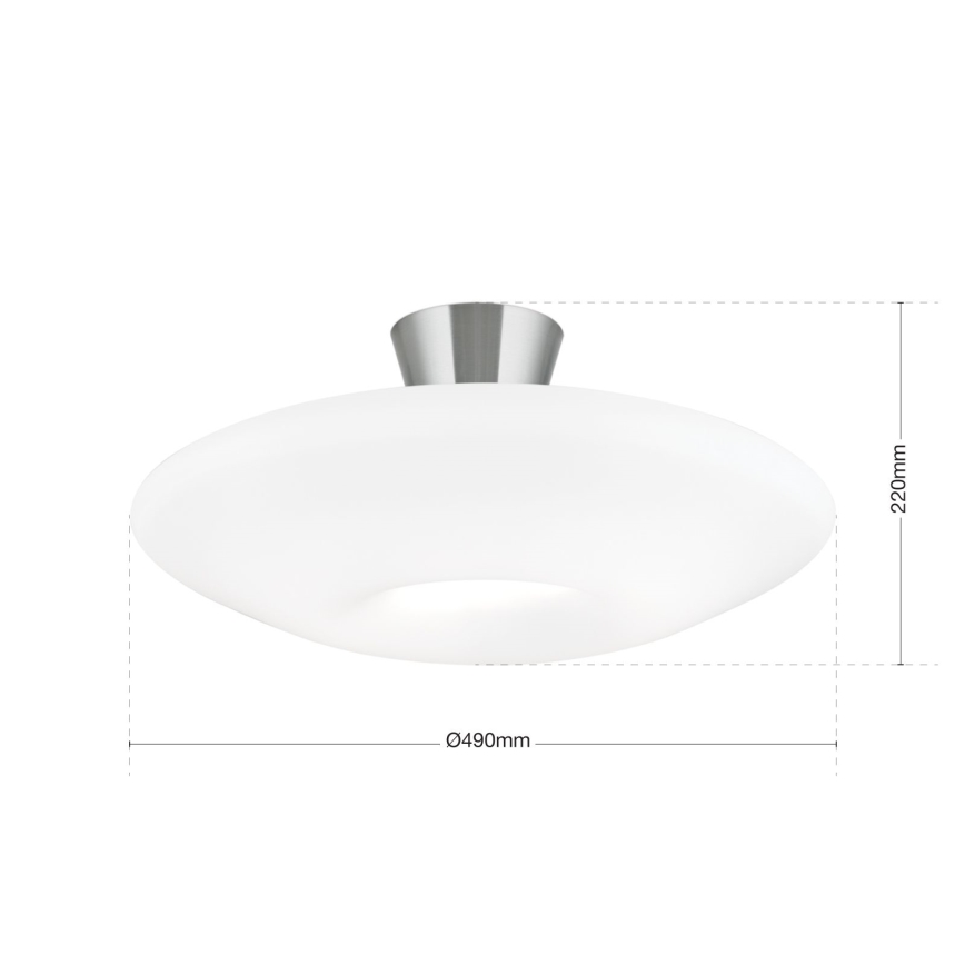 Deckenleuchte BLANC 2xE27/60W/230V d 49 cm matt Chrom