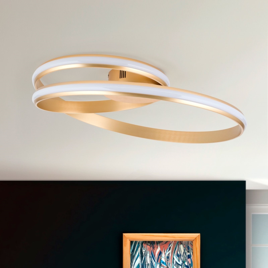Dimmbare LED-Deckenleuchte CIRCUS LED/30W/230V golden