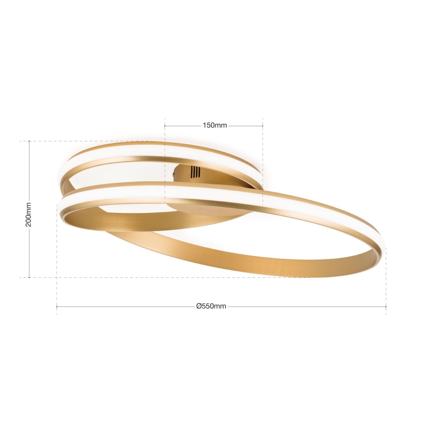 Dimmbare LED-Deckenleuchte CIRCUS LED/30W/230V golden