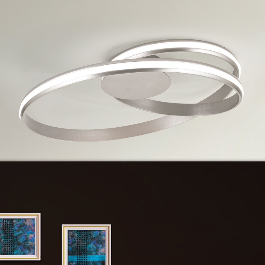 Dimmbare LED-Deckenleuchte CIRCUS LED/30W/230V silbern