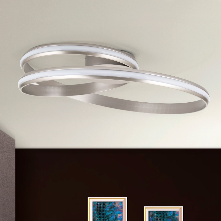 Dimmbare LED-Deckenleuchte CIRCUS LED/30W/230V silbern