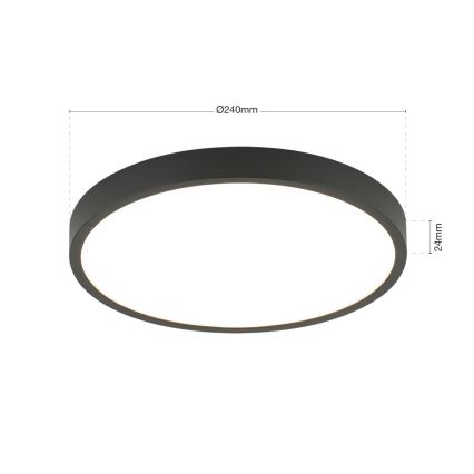 LED-Deckenleuchte BULLY LED/24W/230V d 24 cm schwarz