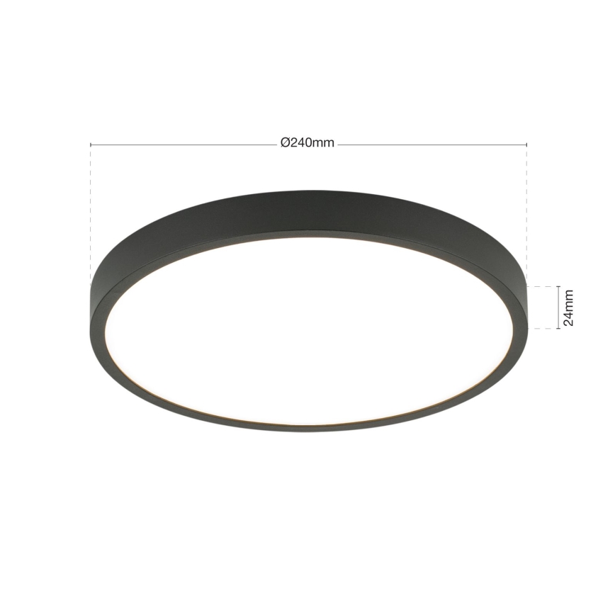 LED-Deckenleuchte BULLY LED/24W/230V d 24 cm schwarz