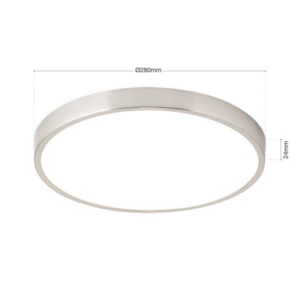 LED-Deckenleuchte BULLY LED/28W/230V d 28 cm matt Chrom