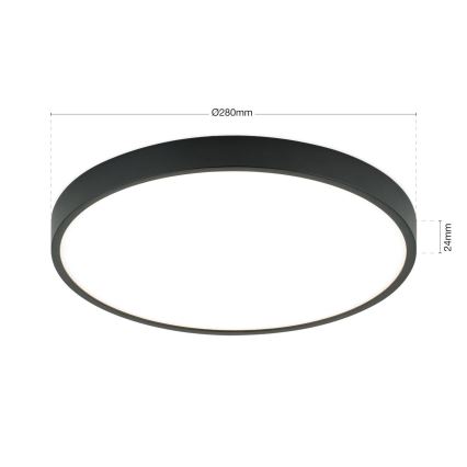 LED-Deckenleuchte BULLY LED/28W/230V d 28 cm schwarz