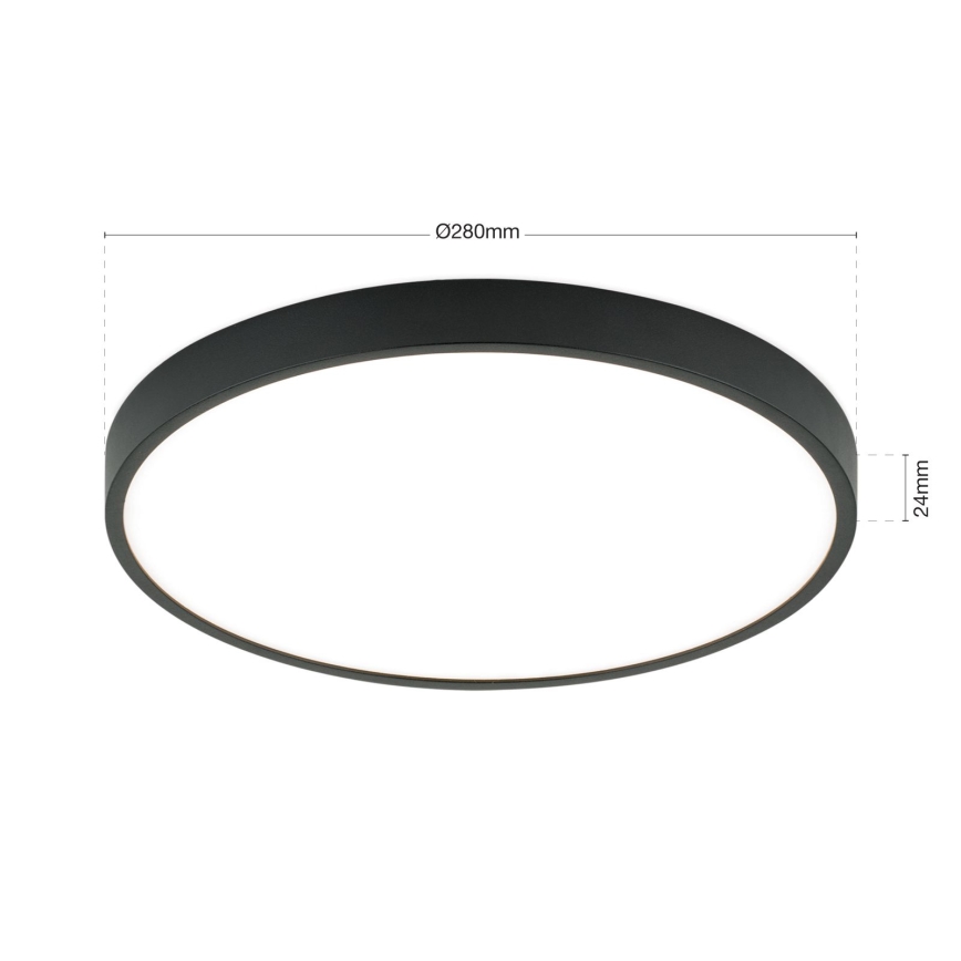 LED-Deckenleuchte BULLY LED/28W/230V d 28 cm schwarz