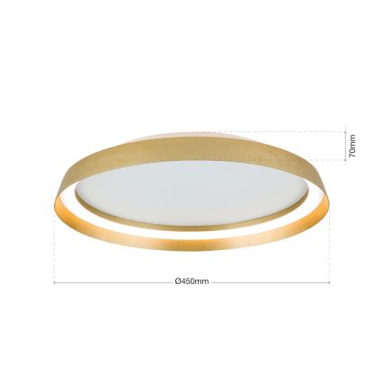 Dimmbare LED-Deckenleuchte MANTA LED/38W/230V 2700/3000/4000K d 45 cm golden