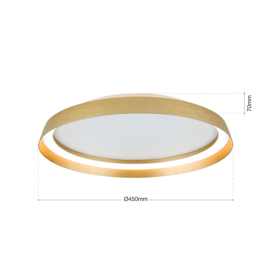 Dimmbare LED-Deckenleuchte MANTA LED/38W/230V 2700/3000/4000K d 45 cm golden