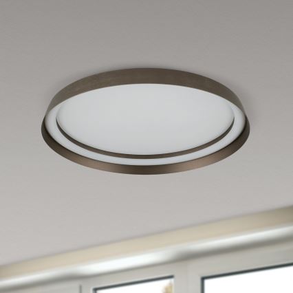 Dimmbare LED-Deckenleuchte MANTA LED/38W/230V 2700/3000/4000K d 45 cm braun