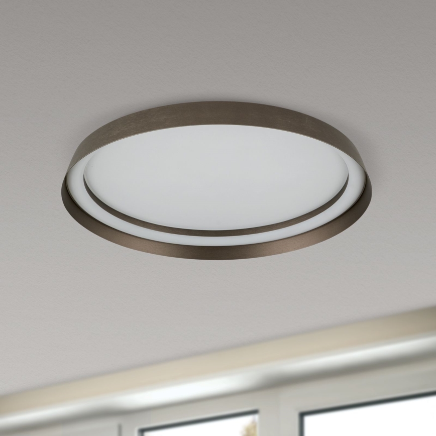 Dimmbare LED-Deckenleuchte MANTA LED/38W/230V 2700/3000/4000K d 45 cm braun