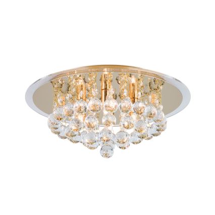 Kristall-Deckenleuchte GLORIA 4xG9/40W/230V d 38 cm golden