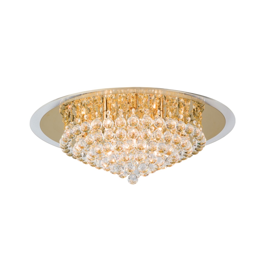 Kristall-Deckenkronleuchter GLORIA 9xG9/40W/230V d 62 cm golden
