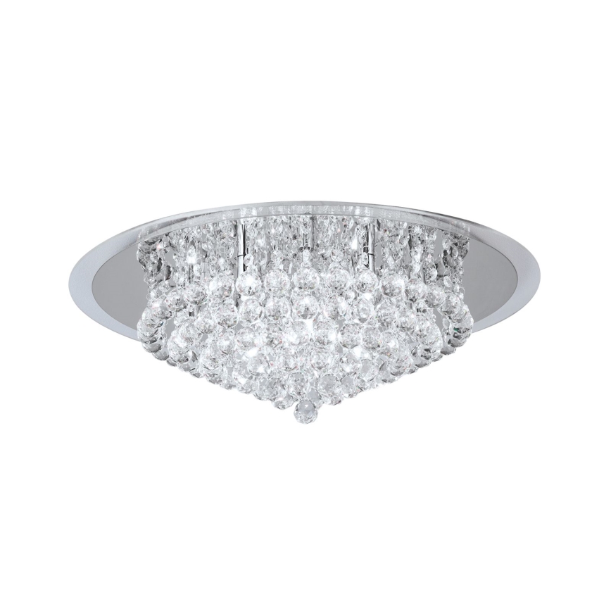Kristall-Deckenleuchte GLORIA 9xG9/40W/230V d 62 cm klar/glänzendes Chrom