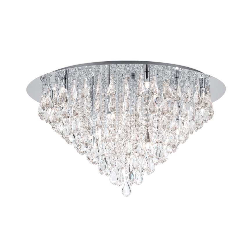 Kristall-Deckenkronleuchter CELESTE 12xG9/40W/230V d 75 cm glänzendes Chrom