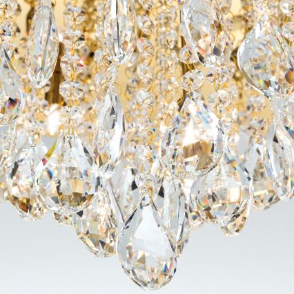 Kristall-Deckenkronleuchter CELESTE 12xG9/40W/230V d 75 cm golden